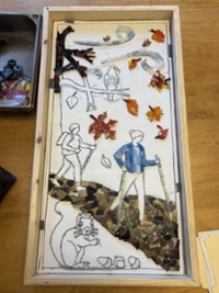 Work on Rowe Town Mosaic