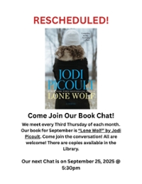 RESCHEDULED - Book Chat!