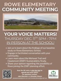 Rowe School Commitee Meeting-Special Community Meeting