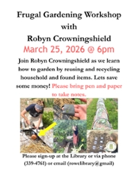 Frugal Gardening w/ Robyn Crowningshield